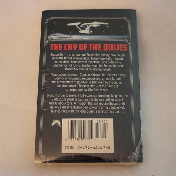 The Cry of the Onlies Novel by Judy Klass,  Star Trek Paperback book - Picture 2 of 2